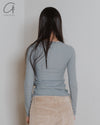 BASERANGE 25 Early Spring Heart Shaped Long Sleeve T-shirt BAS-TOHLS-RB-SP25-BOW BLUE